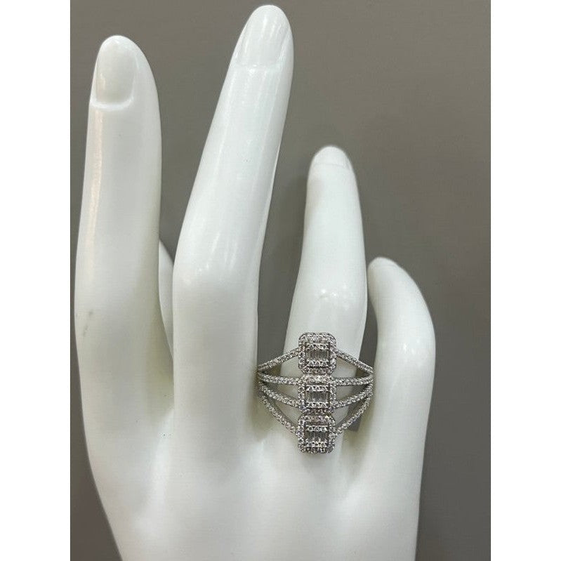 Tri-Radiance Sterling Silver Ring