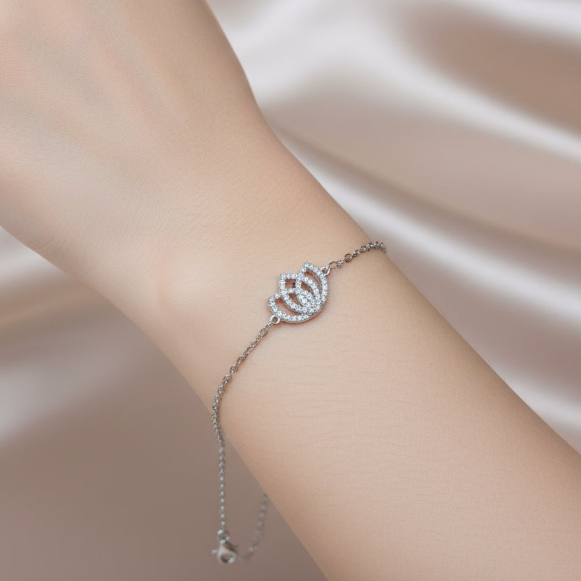 Sterling Silver Tulips Bracelet