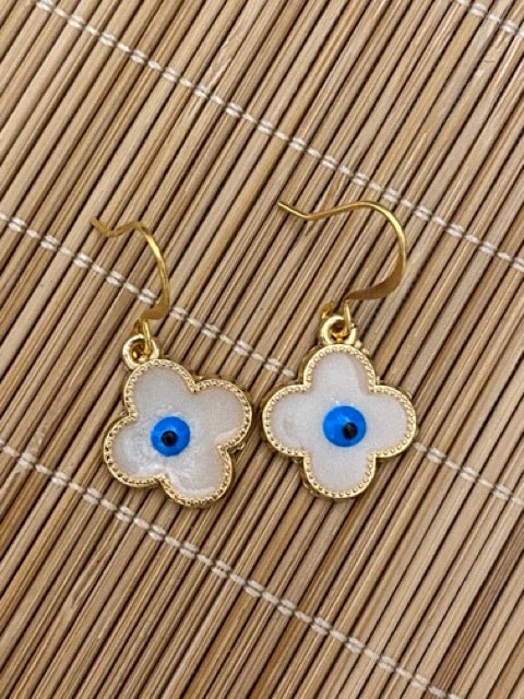 Beads Jewellery | Golden Handmade Evil Eye Earring 