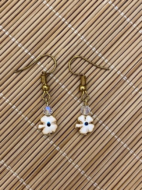 Golden Flower Earrings for Daily Outfits - SBJ